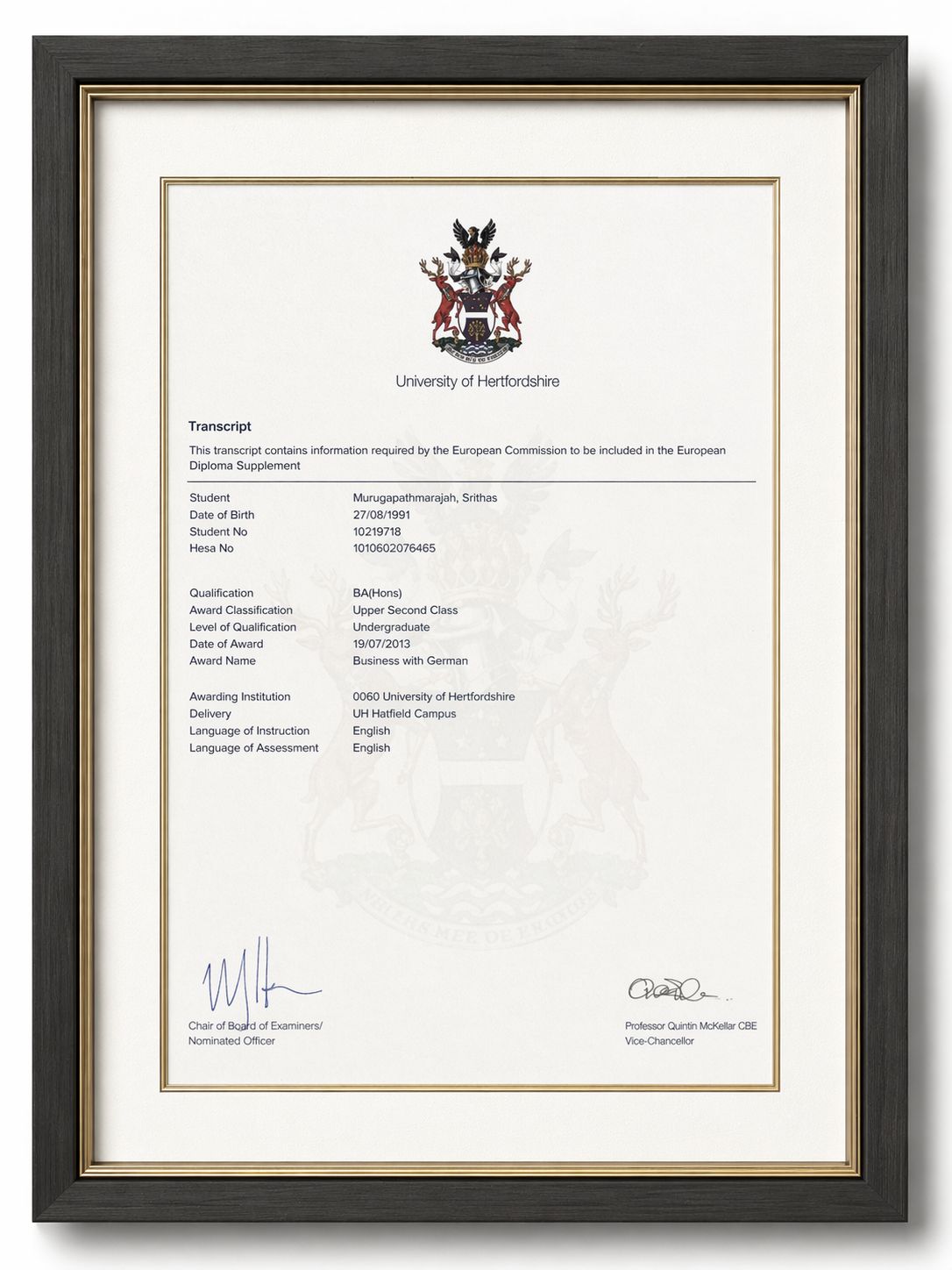 Aara Services Certificate 0