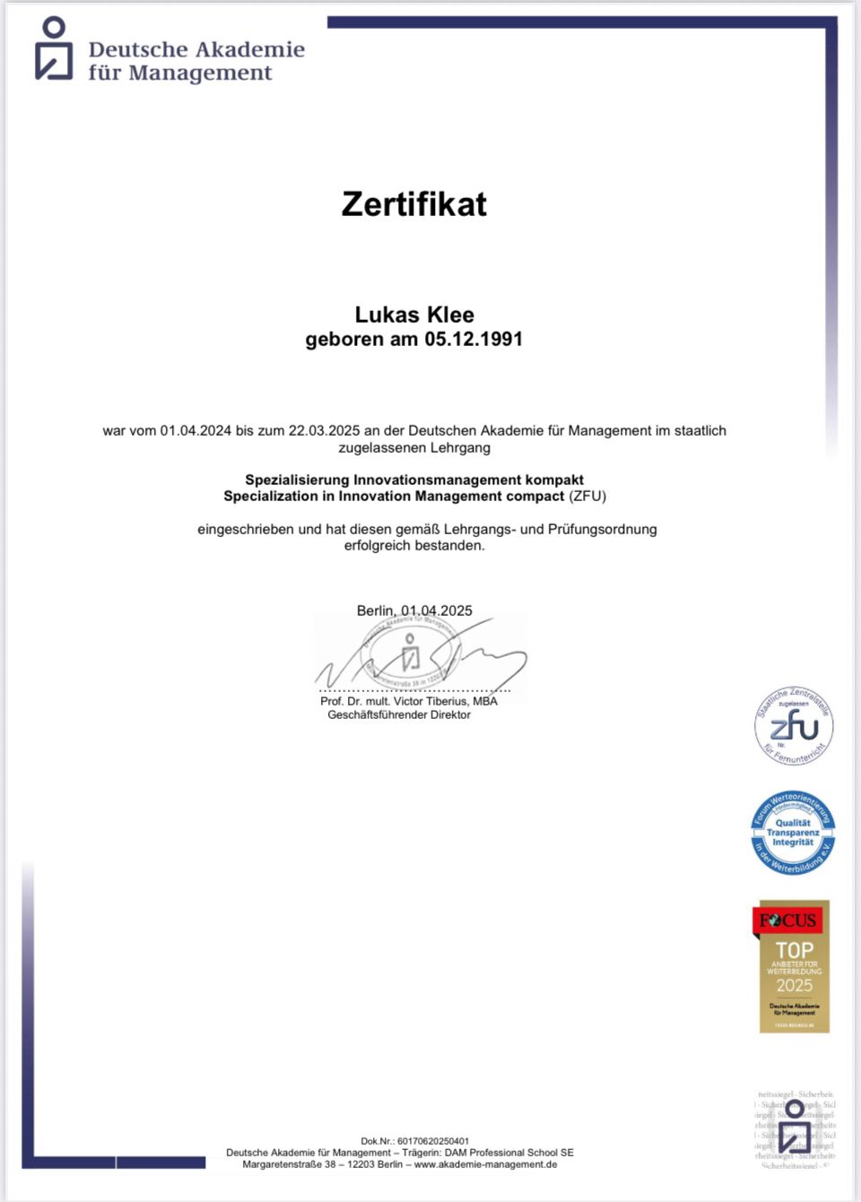 Aara Services Certificate 4